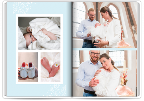Livre Photo Premium A4 Vertical Baptême de notre enfant