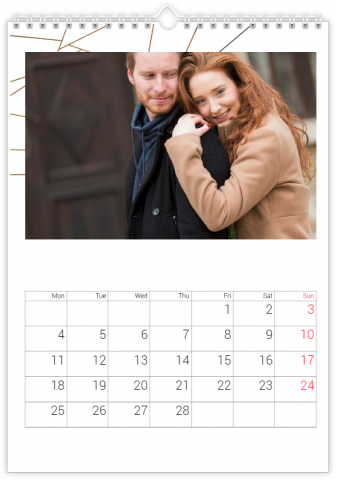 Calendrier Photo A3 Vertical Lovely Lines